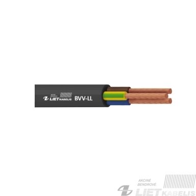 Elektros instaliacijos kabelis, lankstus, apvalus su PVC izoliacija BVV-LL 5G2,5mm² , Lietkabelis Elektros instaliacijos kabelis, lankstus, apvalus su PVC izoliacija BVV-LL 5G2,5mm² , Lietkabelis