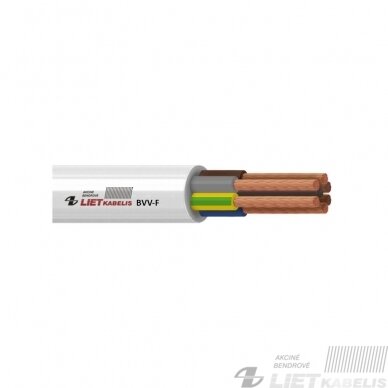 Elektros instaliacijos kabelis, lankstus, apvalus BVV-F 2x 6,0 mm² Lietkabelis Elektros instaliacijos kabelis, lankstus, apvalus BVV-F 2x 6,0 mm² Lietkabelis