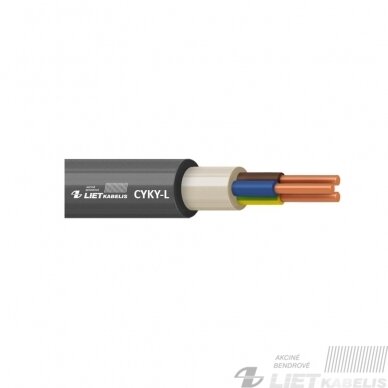 Varinis jėgos kabelis CYKY-L 3G4,0mm² Lietkabelis