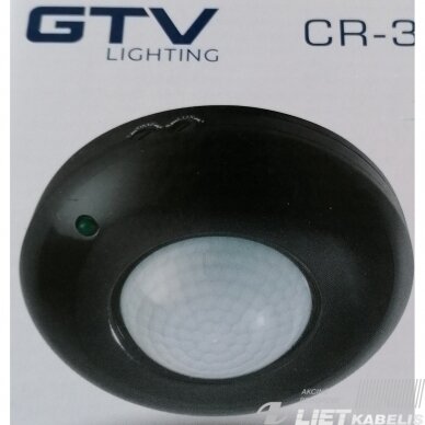 Daviklis judesio CR-3 360°, 6m, 300W ,IP20,  juodas  GTV