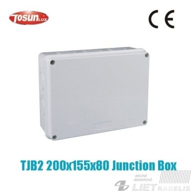 Dėžutė plastikinė, virštinkinė, IP65 (300x250x120 mm) Tosun
