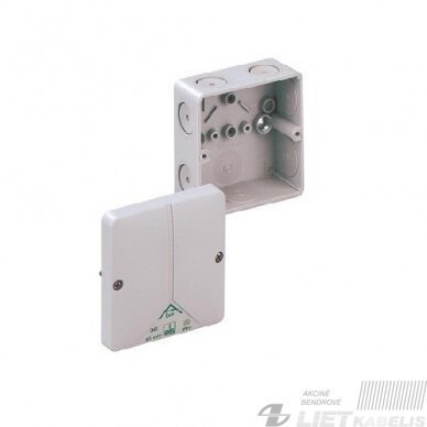 Dėžutė Abox 040-L virštinkinė, 102x102x57mm, IP65 Dėžutė Abox 040-L virštinkinė, 102x102x57mm, IP65