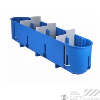 Dėžutė pagilinta P4x60D Gk/P, 4 vietų, mėlyna, Vilma Dėžutė pagilinta P4x60D Gk/P, 4 vietų, mėlyna, Vilma