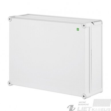 Dėžutė plastikinė, virštinkinė, 440x330x145 mm, IP65, IK07 Elektro-plast Dėžutė plastikinė, virštinkinė, 440x330x145 mm, IP65, IK07 Elektro-plast