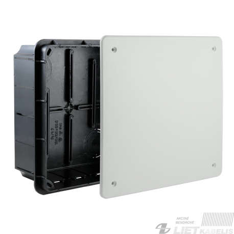 Dėžutė g/k  Pp/t 7 (156 x 156 x 68,5) su dangteliu -Elektro-plast