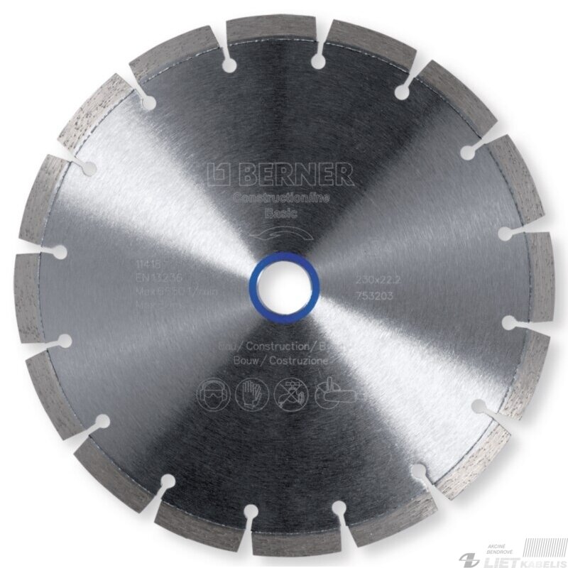 Deimantinis diskas 125x22.2 S Basic-1, Berner Deimantinis diskas 125x22.2 S Basic-1, Berner
