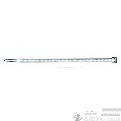 Dirželis laidams 4.8x430 baltas Elematic Dirželis laidams 4.8x430 baltas Elematic