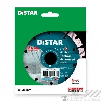 Diskas deimantinis pjovimui 125x22,23 DISTAR 1