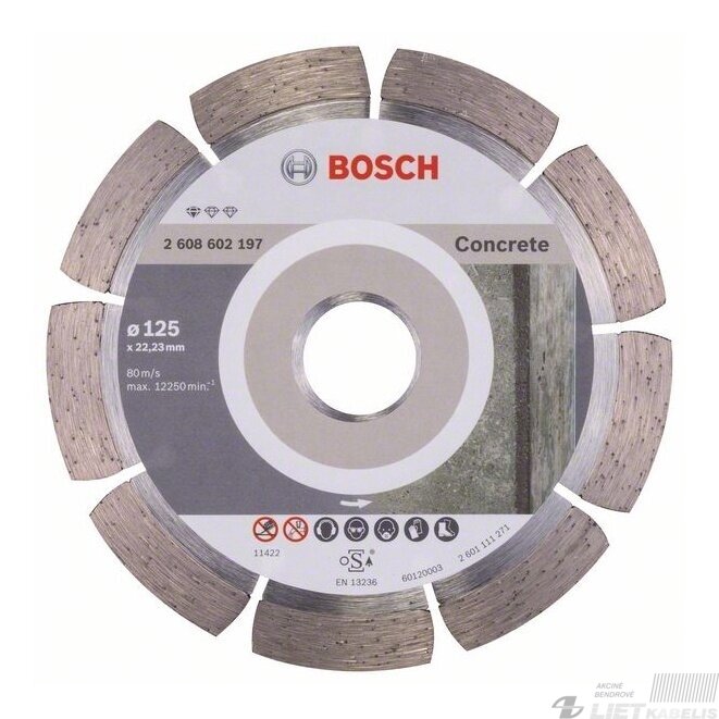 Diskas deimantinis 125x22,23 betonui, BOSCH