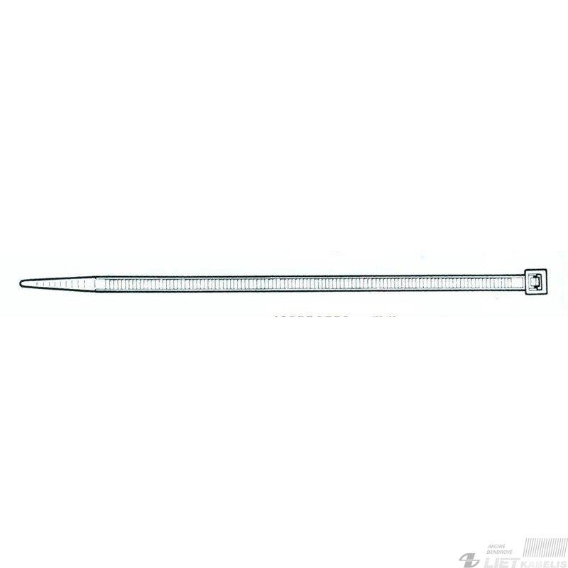 Dirželis laidams 2.6x160 baltas Elematic