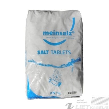 Druskos tabletės vandens minkštimui 25kg, Meinsalz Druskos tabletės vandens minkštimui 25kg, Meinsalz