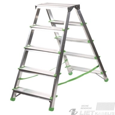 Dvipusės kopėčios, 5 laiptų, 103cm, Eurostyl Dvipusės kopėčios, 5 laiptų, 103cm, Eurostyl
