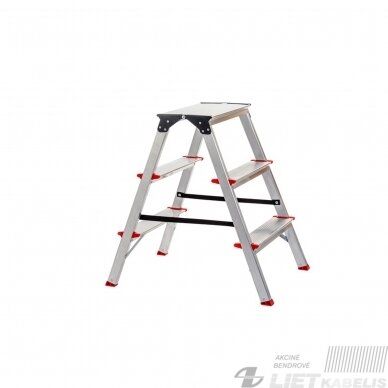 Dvipusės kopėčios, 3 laiptų, max150kg CO4CNP/03 Haushalt Dvipusės kopėčios, 3 laiptų, max150kg CO4CNP/03 Haushalt