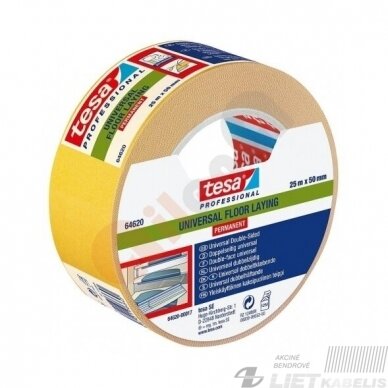 Dvipusio lipnumo juosta 64620 10m x 50mm Tesa Dvipusio lipnumo juosta 64620 10m x 50mm Tesa