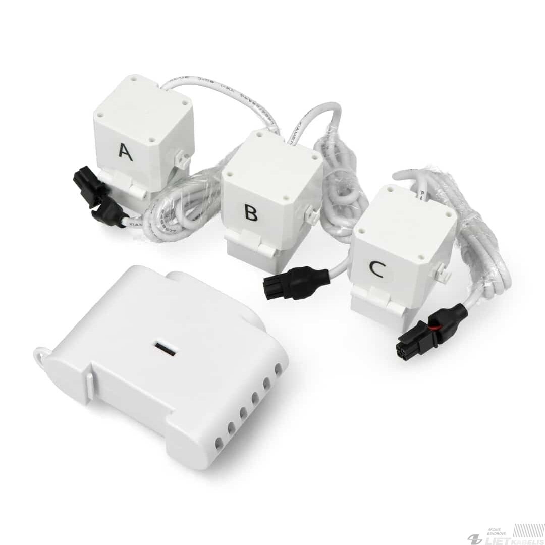 Elektros energijos 3f WIFI skaitiklis 3EM Shelly 1 Elektros energijos 3f WIFI skaitiklis 3EM Shelly 1