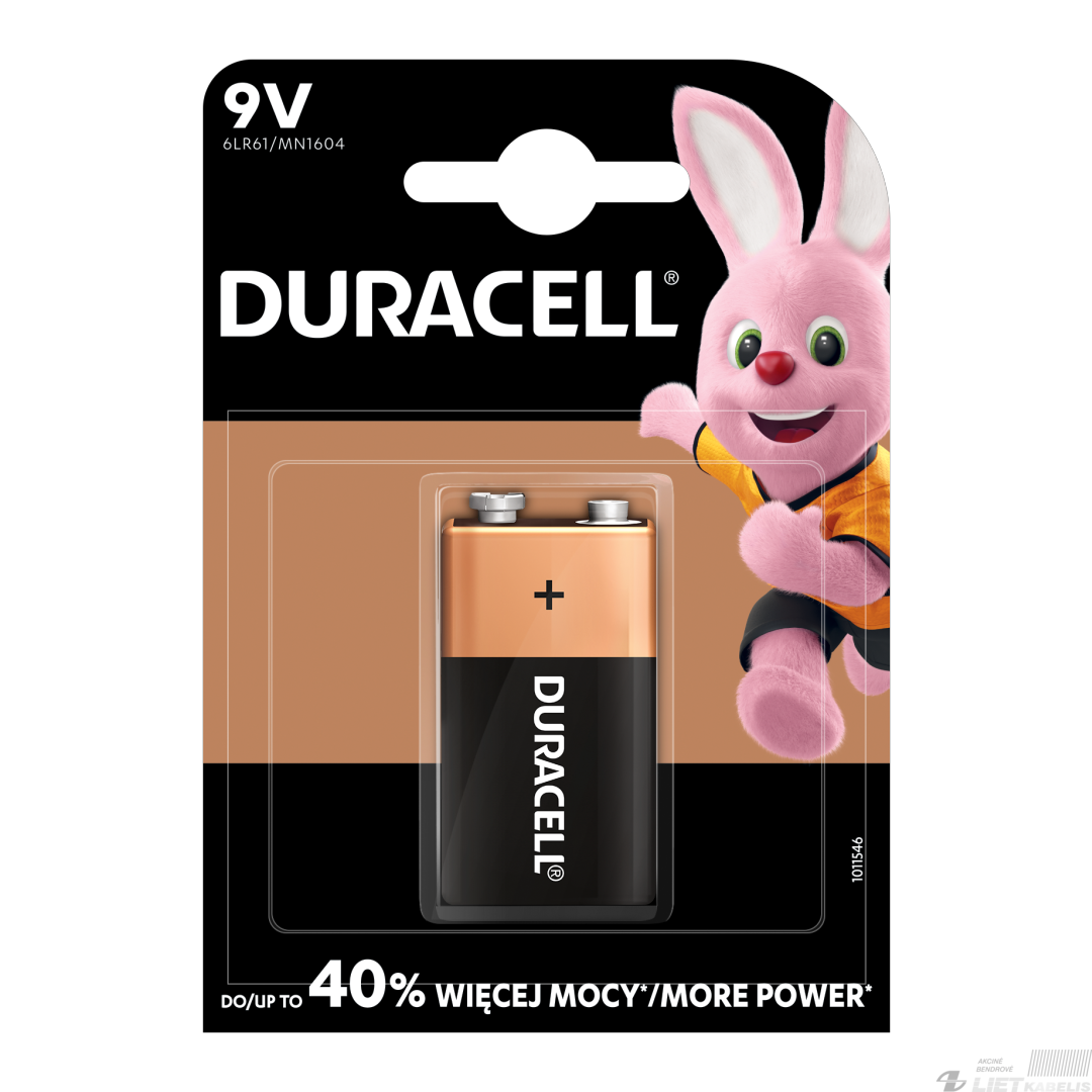 Elementas 6LR61, 9V,  Duracell