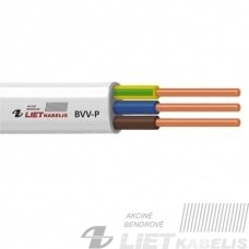Elektros instaliacijos kabelis, monolitas, plokščias BVV-P 3x1,5mm² Lietkabelis