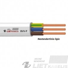 Elektros instaliacijos kabelis, monolitas, plokščias BVV-P(YDY-PL )3x2,5mm² (Nestandartinio ilgio) Lietkabelis