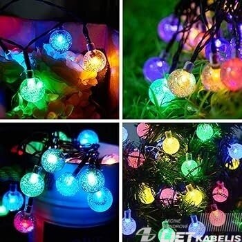 Elektrinė girlianda 70LED, BURBULIUKAI, spalvota, 15m, IP44, VPB 1