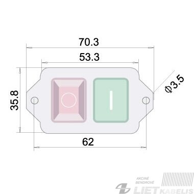 Jungiklis variklio paleidimui CK21 16A (12A) 5E4 250VAC IP54 3 Jungiklis variklio paleidimui CK21 16A (12A) 5E4 250VAC IP54 3