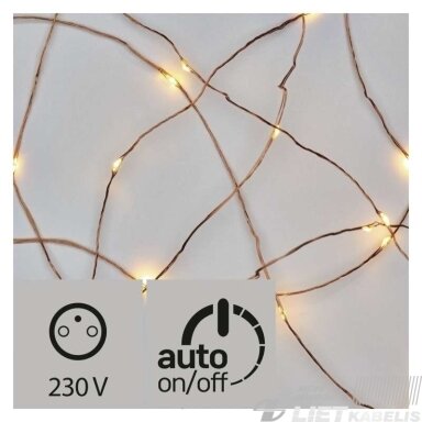 Elektrinė girlianda, 100 LED lempučių ,ZY1426T IP44, Nano, šiltai balta Elektrinė girlianda, 100 LED lempučių ,ZY1426T IP44, Nano, šiltai balta