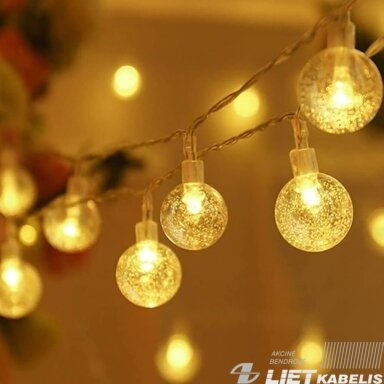 Elektrinė girlianda 70LED, BURBULIUKAI, geltona, 15m, IP44, VPB