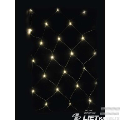 Elektrinė girlianda/tinklas 2x1.5m, 160LED lempučių, ZY1443 IP44  be maitinimo šaltinio, šiltai balta
