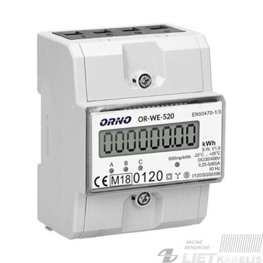 Elektroninis skaitiklis 3f OR-WE-520 5-80A ORNO