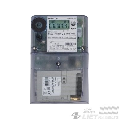 Elektros energijos skaitiklis 1F 60A, 2 tarifo,  GAMA100, Elgama