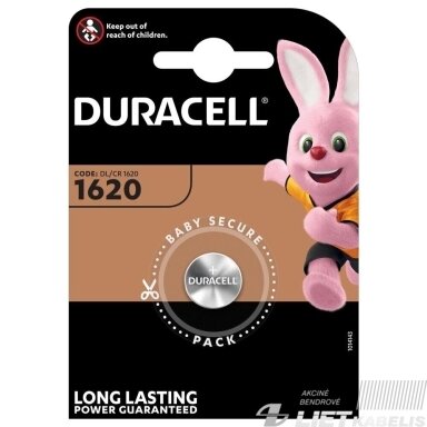 Elementas diskinis ,CR1620, 3V, Duracell