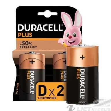 Elementas LR20 1,5V, Alkaline, Duracell