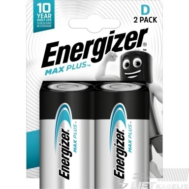 Elementas LR20 D, 18000mAh, 1,5V Max Plus, Energizer Elementas LR20 D, 18000mAh, 1,5V Max Plus, Energizer