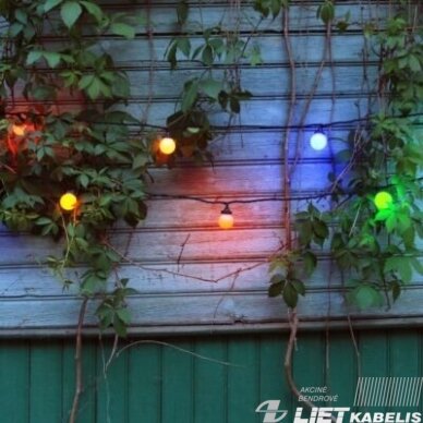 ELektrinė girlianda 10LED BURBULIUKAI spalvoti, 5m, IP44 1 ELektrinė girlianda 10LED BURBULIUKAI spalvoti, 5m, IP44 1