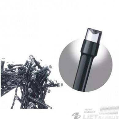 Elektrinė girlianda, 50LED lempučių, ZY1924 IP44 šaltai balta, be maitinimo šaltinio 1 Elektrinė girlianda, 50LED lempučių, ZY1924 IP44 šaltai balta, be maitinimo šaltinio 1