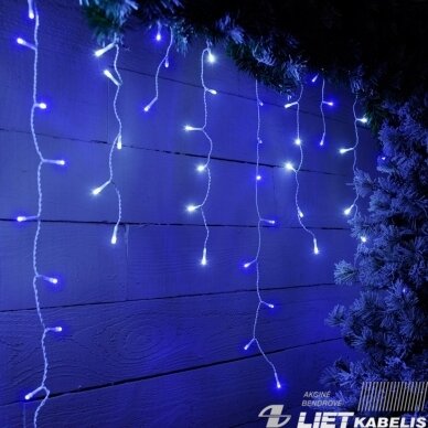 Elektrinė girlianda 530LED VARVEKLIAI mėlyna su šaltais baltais blyksniais , 20m, IP44, VPB Elektrinė girlianda 530LED VARVEKLIAI mėlyna su šaltais baltais blyksniais , 20m, IP44, VPB