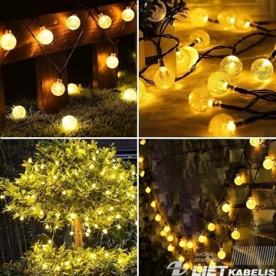 Elektrinė girlianda 70LED, BURBULIUKAI, geltona, 15m, IP44, VPB 1
