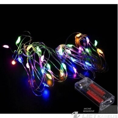 Elektrinė girlianda 80LED, spalvota, 8m, IP20, 2xAA, Christmas Touch 1 Elektrinė girlianda 80LED, spalvota, 8m, IP20, 2xAA, Christmas Touch 1