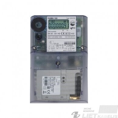 Elektros energijos skaitiklis 1F 60A, 2 tarifo, GAMA100, Elgama Elektros energijos skaitiklis 1F 60A, 2 tarifo, GAMA100, Elgama