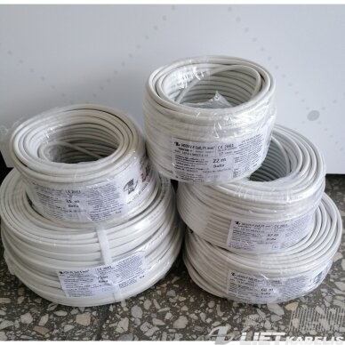 Elektros instaliacijos kabelis, lankstus, apvalus H03VV-F 2x0,75 mm² Nestandartinio ilgio Lietkabelis 1