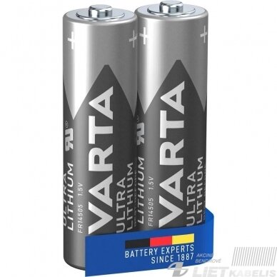 Elementas 6106 FR6AA 1,5V, ličio, VARTA Elementas 6106 FR6AA 1,5V, ličio, VARTA