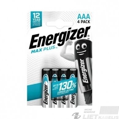 Elementas AAA, LR03, 1200mAh, 1,5V, Max Plus, Energizer Elementas AAA, LR03, 1200mAh, 1,5V, Max Plus, Energizer