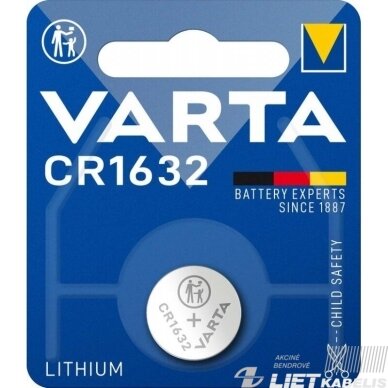 Elementas CR1632 3V, VARTA Elementas CR1632 3V, VARTA