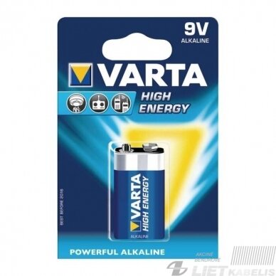 Elementas LR22, 9V, 4922, Longlife Extra, VARTA Elementas LR22, 9V, 4922, Longlife Extra, VARTA