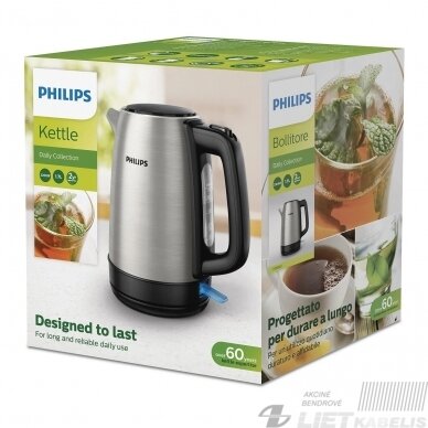 Eletrinis virdulys HD9350/90 1,7 L metalinis, Philips 1