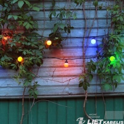 ELektrinė girlianda 10LED BURBULIUKAI spalvoti, 5m, IP44 1 ELektrinė girlianda 10LED BURBULIUKAI spalvoti, 5m, IP44 1