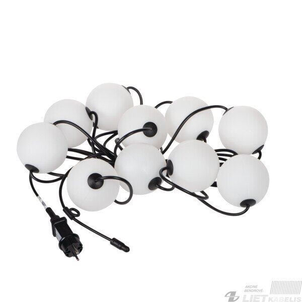 Elektrinė girlianda LED STONO MILK 10W, 2500K, balti burbulai, 6m, IP44/67, KANLUX Elektrinė girlianda LED STONO MILK 10W, 2500K, balti burbulai, 6m, IP44/67, KANLUX