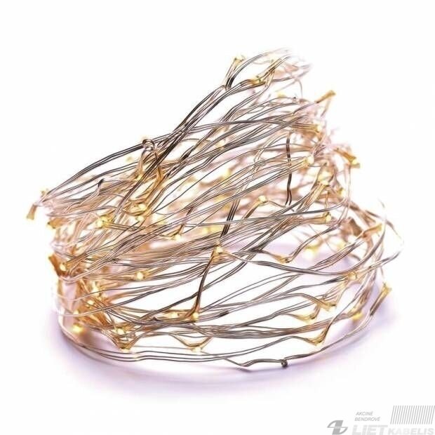 Elektrinė girlianda, 100 LED lempučių ,ZY1426T IP44, Nano, šiltai balta 1 Elektrinė girlianda, 100 LED lempučių ,ZY1426T IP44, Nano, šiltai balta 1