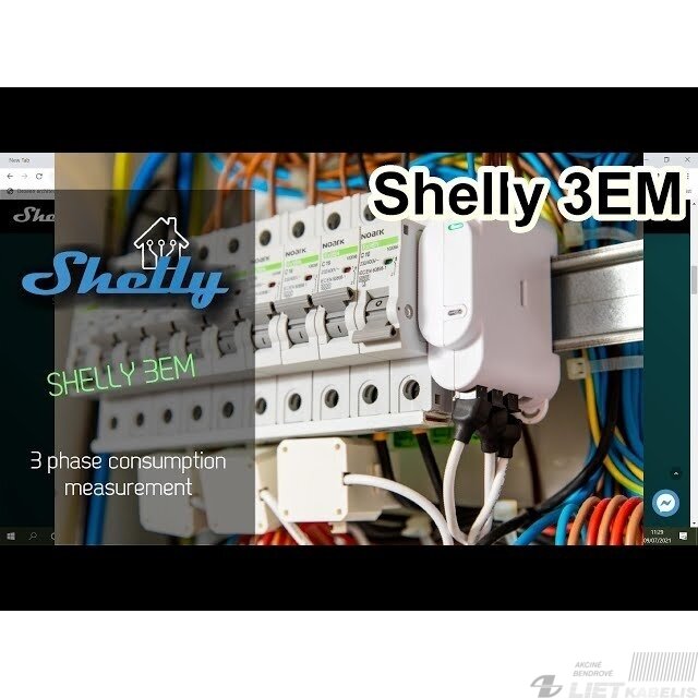 Elektros energijos 3f WIFI skaitiklis 3EM Shelly 5