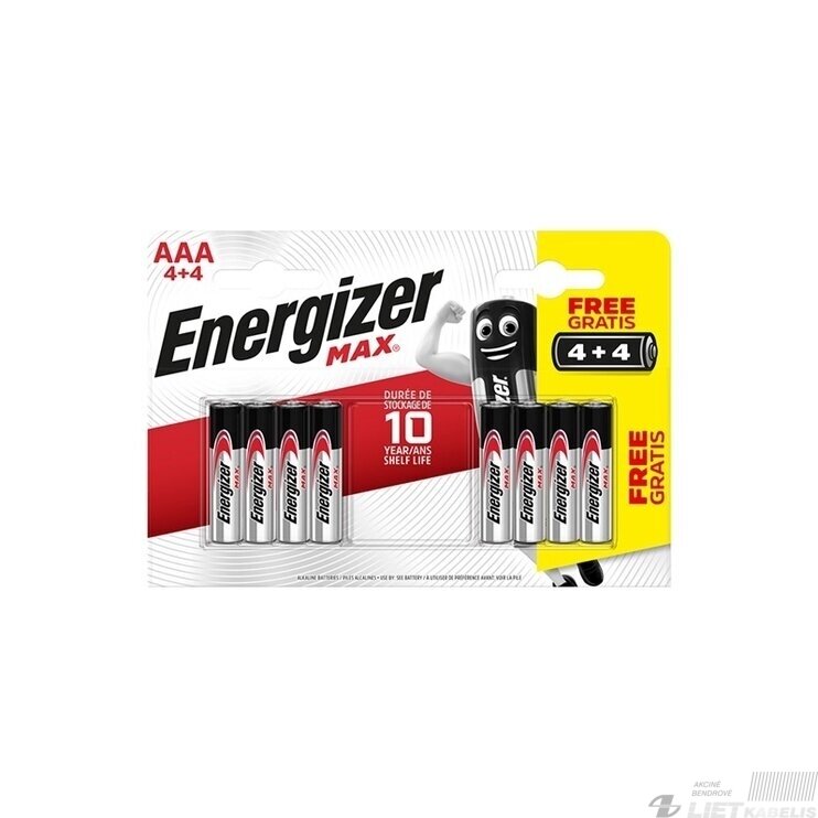 Elementas MAX LR03 AAA 4 PLIUS 4, Energizer