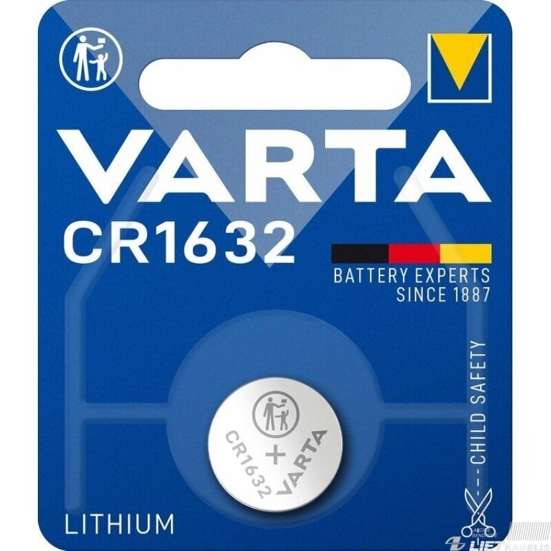 Elementas CR1632 3V, VARTA Elementas CR1632 3V, VARTA